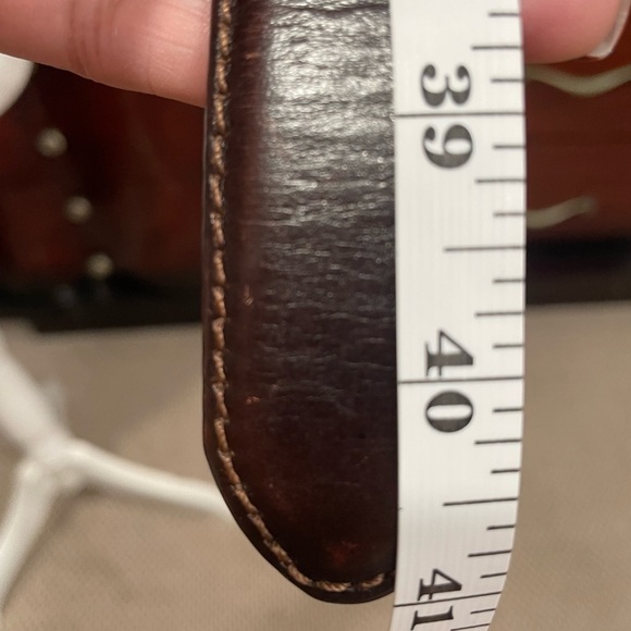 VINTAGE BROWN LEATHER BELT - Picture 3 of 9